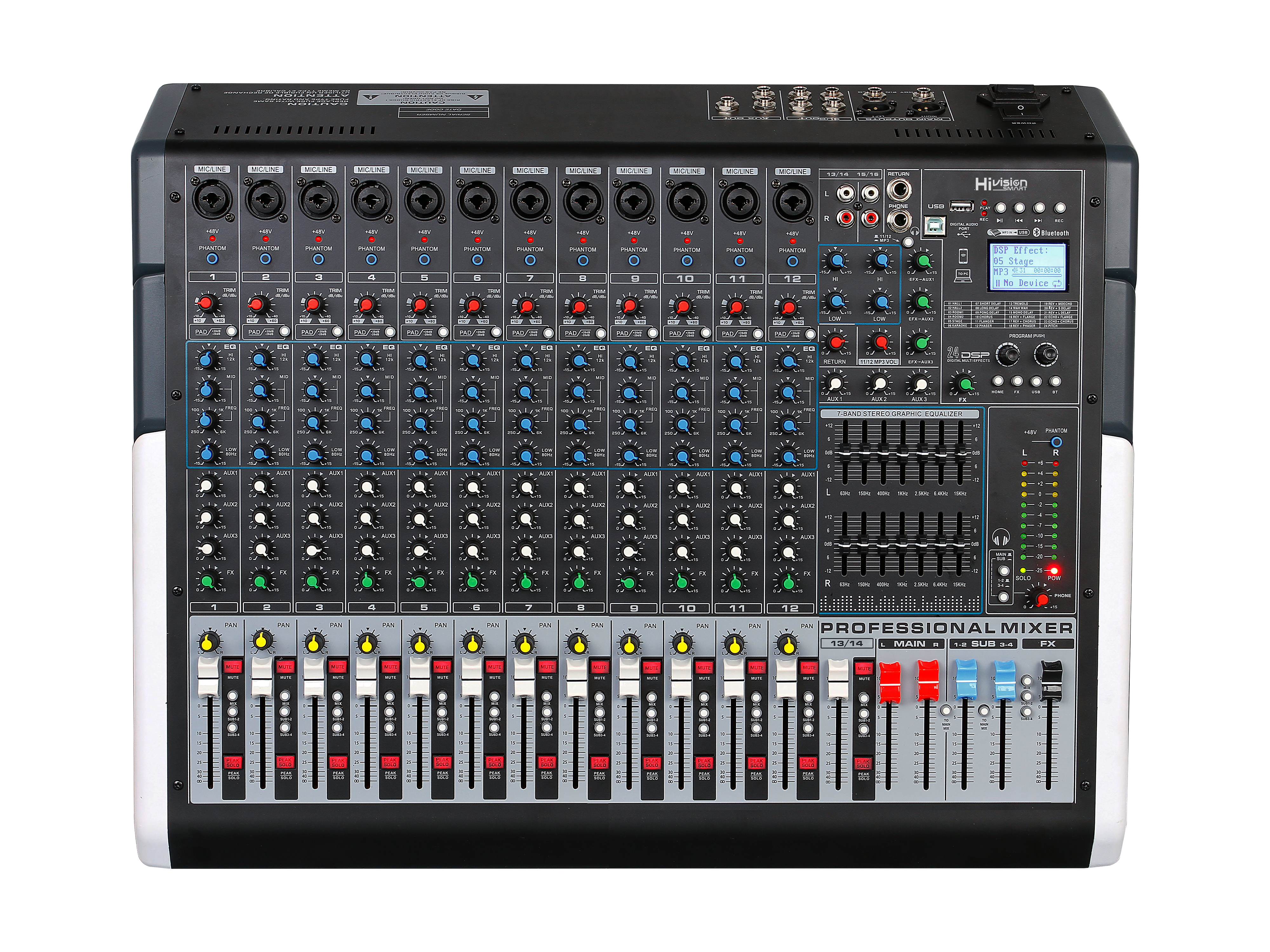 Professional 4-Group Audio Mixer