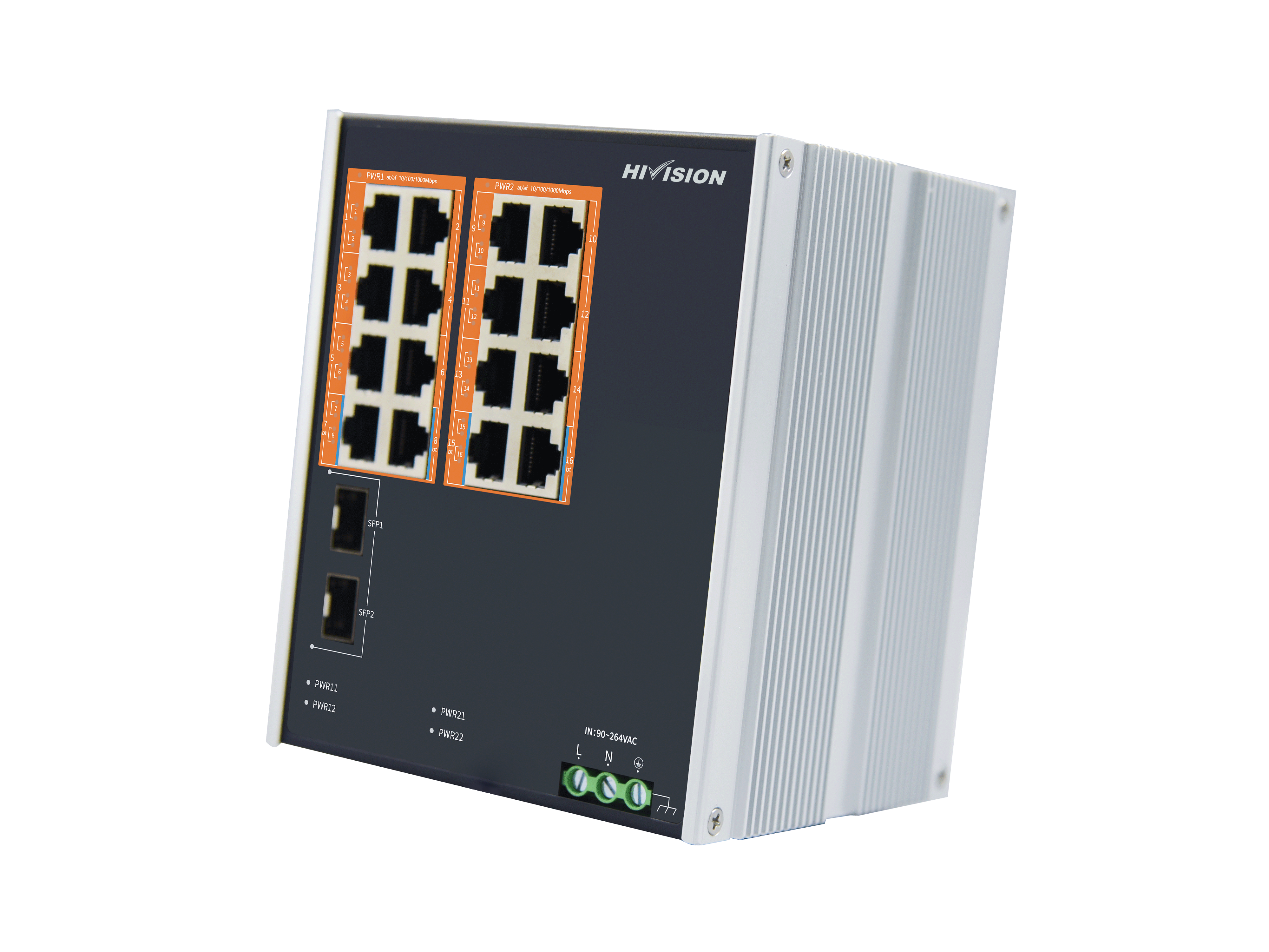 Industrial Gigabit PoE Switch 16-Port
