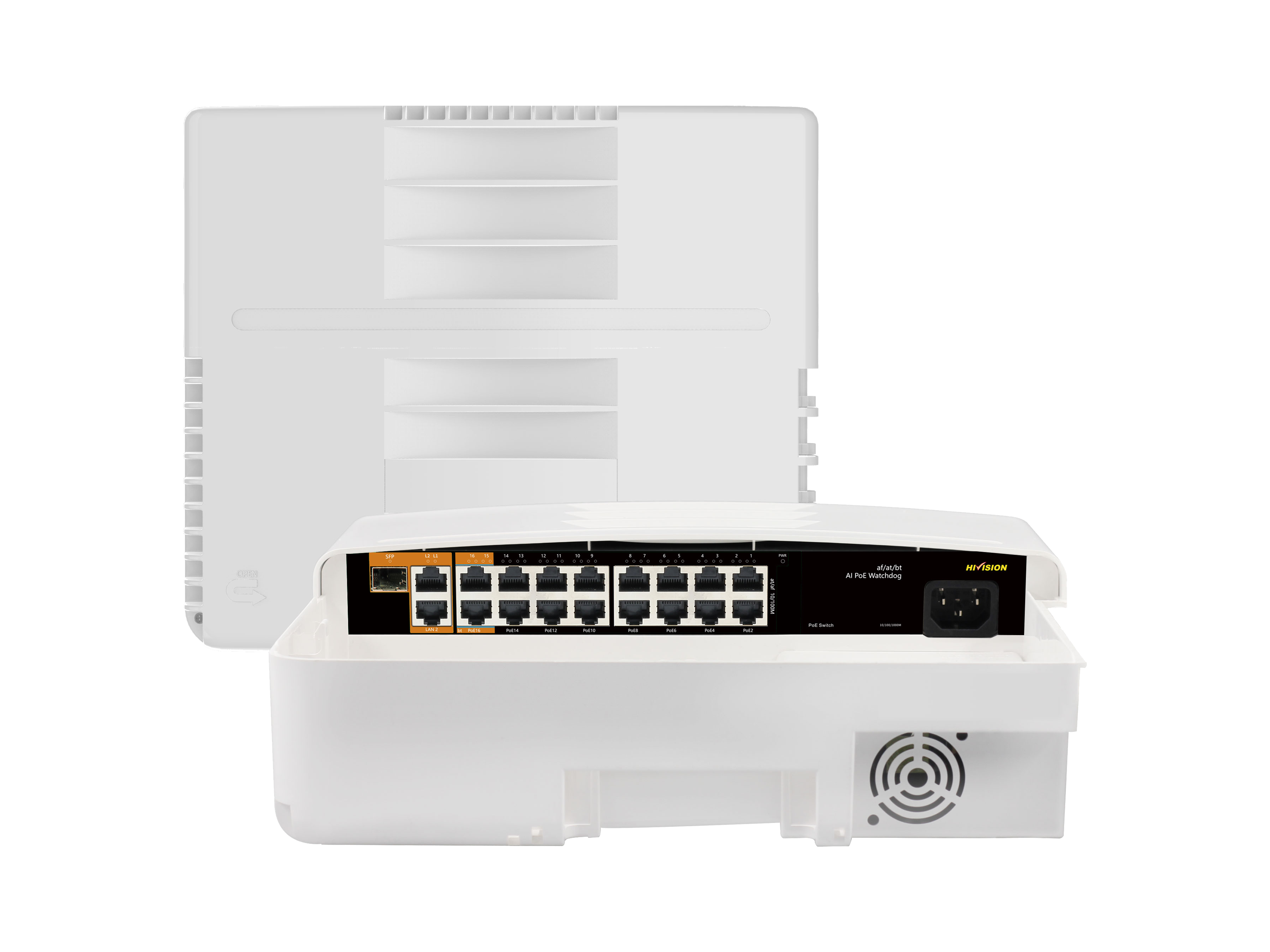 Outdoor Water-Resistant AI PoE Switch 19-Port